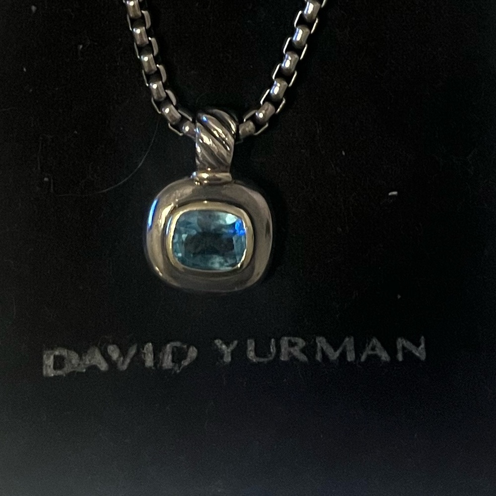 David Yurman necklace in blue topaz